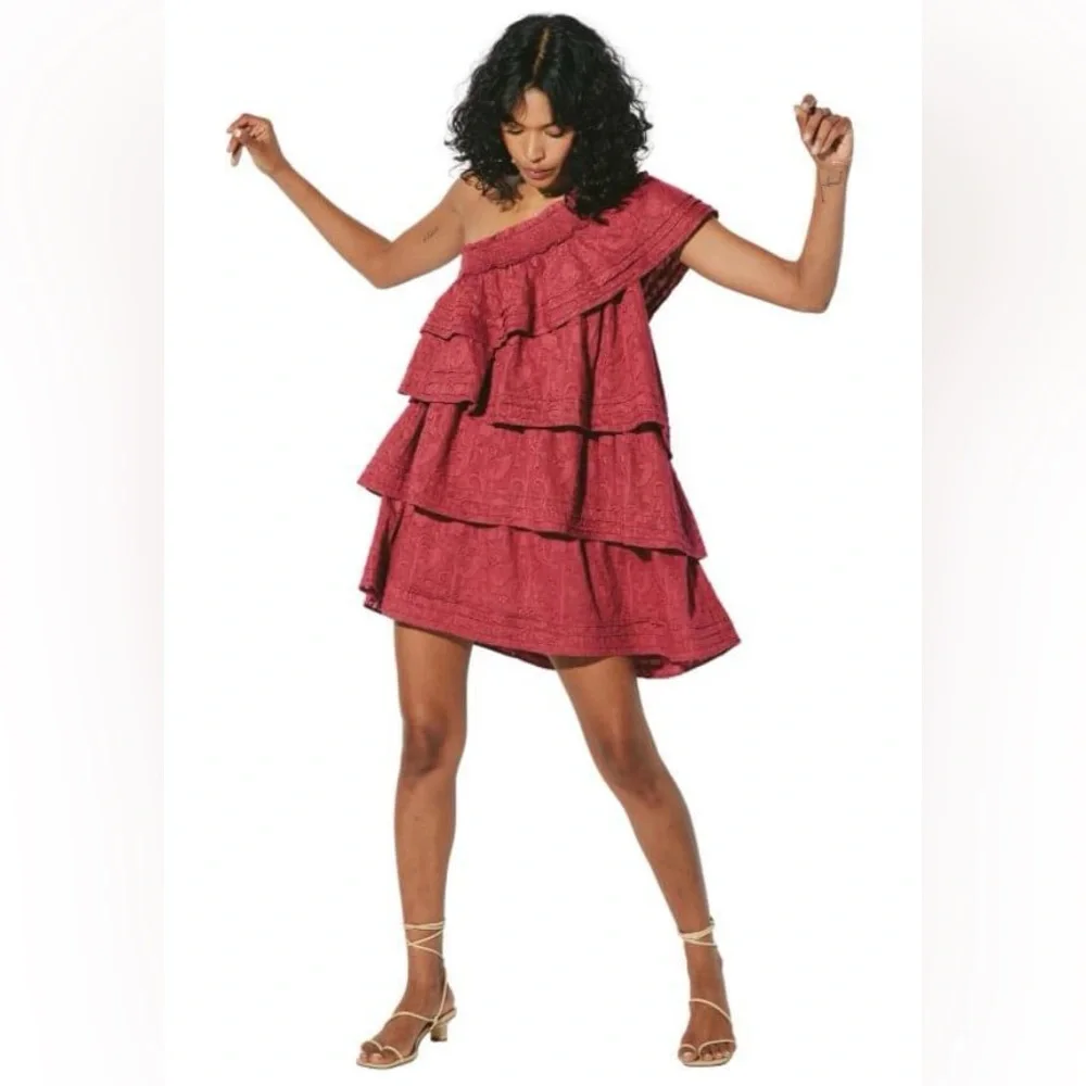 Cleobella One‎ Shoulder Cosette Mini Dress - M - Picture 3 of 14